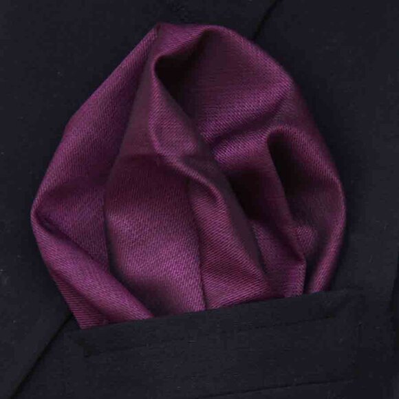 SW for Gascoigne Pocket Square Silk Purple Gray Men's - Picture 1 of 1